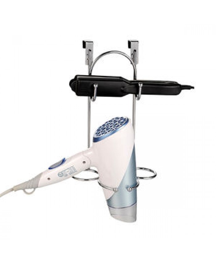 Over The Cabinet Door Iron Metal Wire Hair Dryer Holder