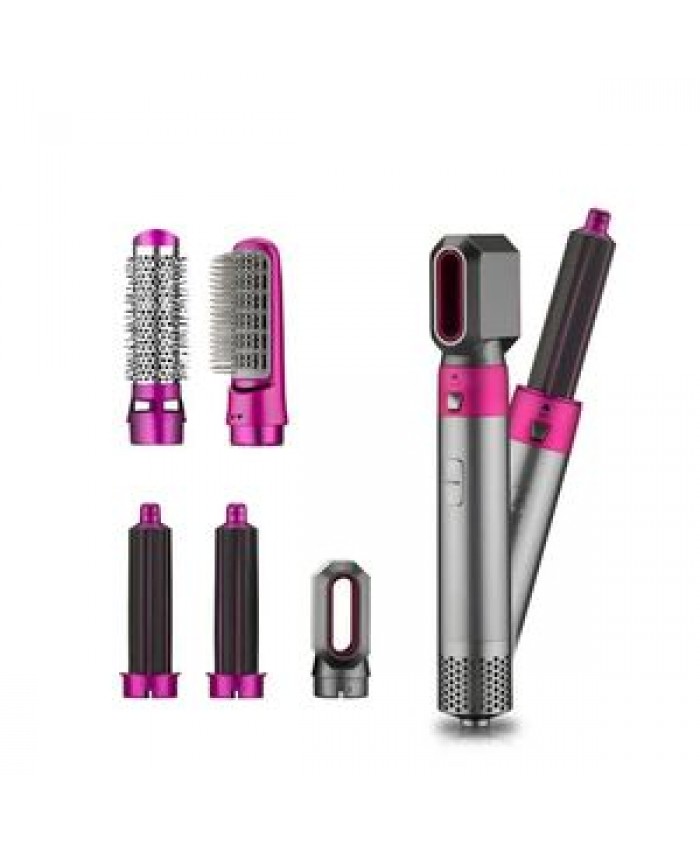 Multifunctional 5 In 1 Hair Dryer Comb Set Hair Dryer Professional Salon Curling Iron High Speed Comb Hair Dryer