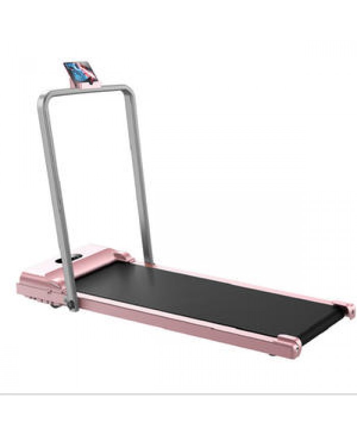 MKAS Household Underdesk Led Fashion Shock Absorbing Treadmill Home Thin New 2 In 1 Pink Slim Under Desk Walking Pad