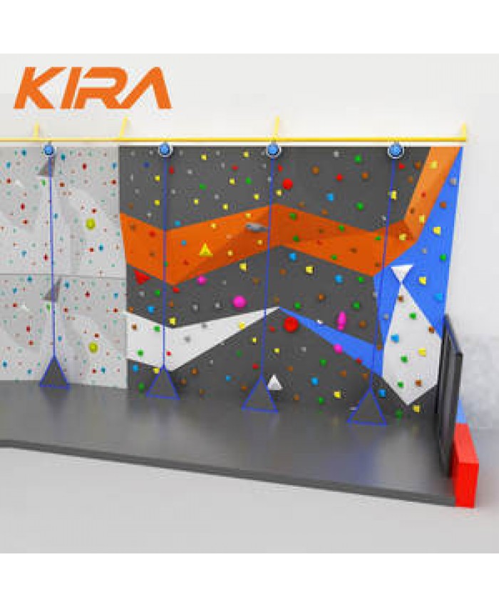 Top quality public playground equipment Indoor Rock Climbing Walls With Auto Belay for kids