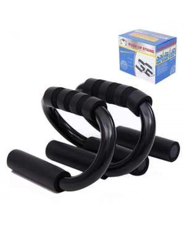 Foam covered anti slip steel push up bar stand black fitness muscle power strength multifunctional fitness training