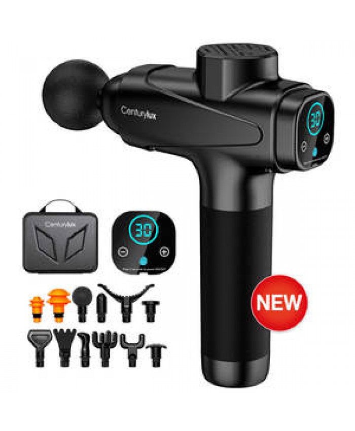 Dropshipping Best Sports Vibration Body Deep Tissue Booster 30 Speed Lcd Screen Fascia Percussion Massager Muscle Massage Gun