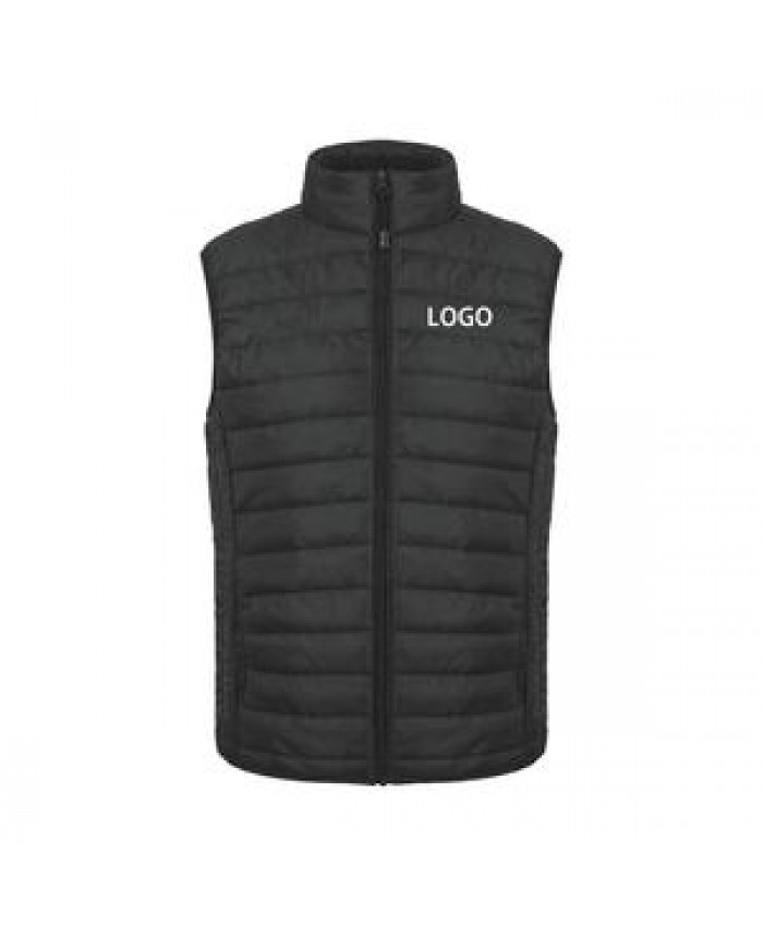 Winter Custom logo work wear company uniform outdoor nylon down padded mens puffer vest