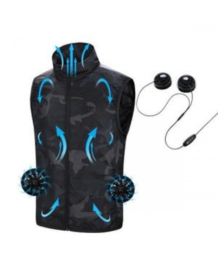 5V Battery Power Fan Cooling Vest Fashionable Jacket Air Conditional Work Clothing Work Wear