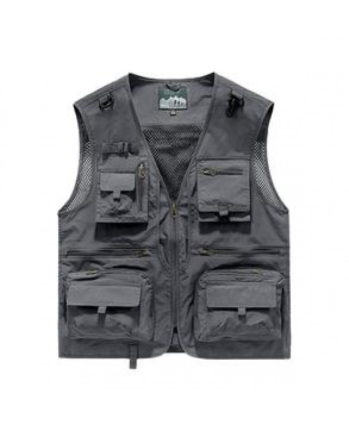 Multifunctional men vest outdoor picnic waistcoat work wear life vest fishing photography utility vest