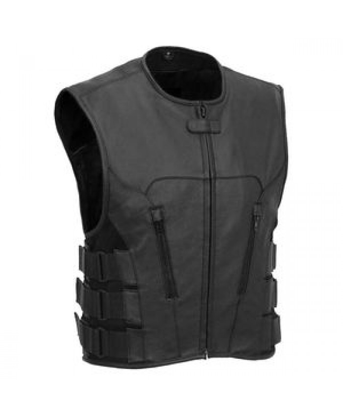 O Neck Pure Leather Vest Outdoor Wear Vest Best Quality Winter Genuine Leather Vest By ALIF TREND ENTERPRISES