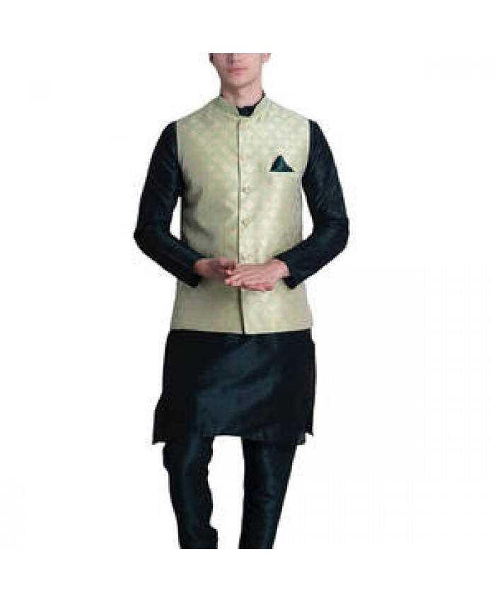 Best Material Reasonable Price Men Waistcoat For Men Top Seller Mehndi & Formal Wear Waistcoat For Men's