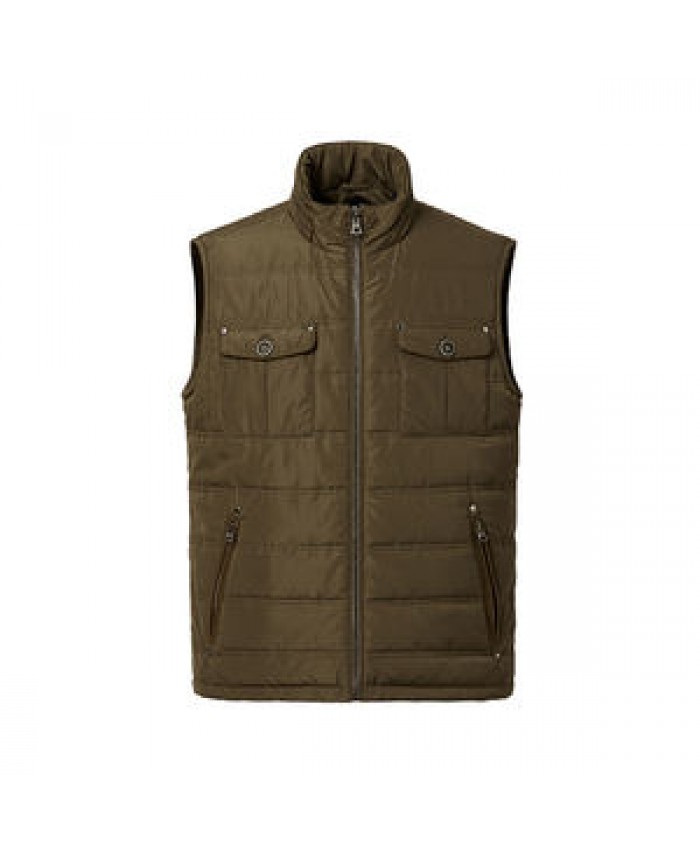 Winter Custom Waistcoats Mens Polyester Vest Classical Zipper Jacket without Sleeve OUTER Wear Waterproof Not Support Regular