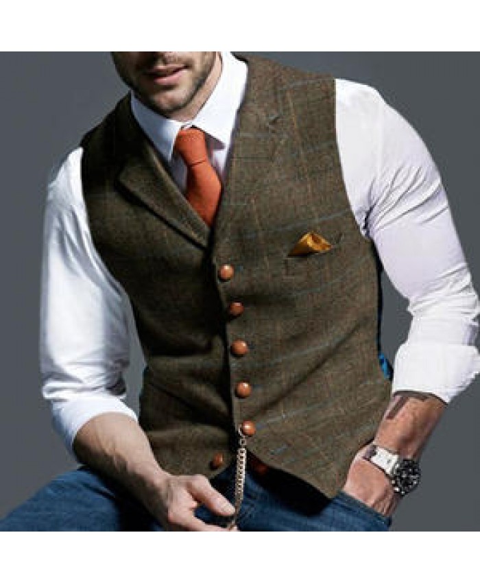Formal Utility Casual Men'S Inner Wear Vest Solid Chalecos Hombre With Chains Men's Vests & Waistcoats