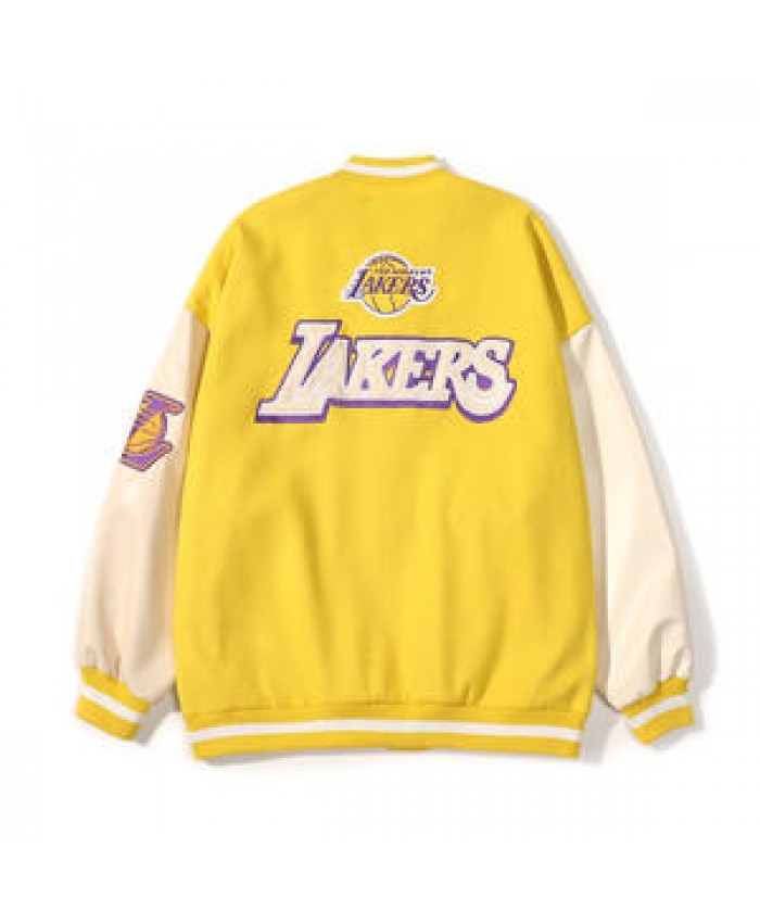 2024 New winter woolen Jacket Unisex Baseball uniform Trend Loose Outer Wear Sweater Patchwork Chicago Bull Laker Jackets