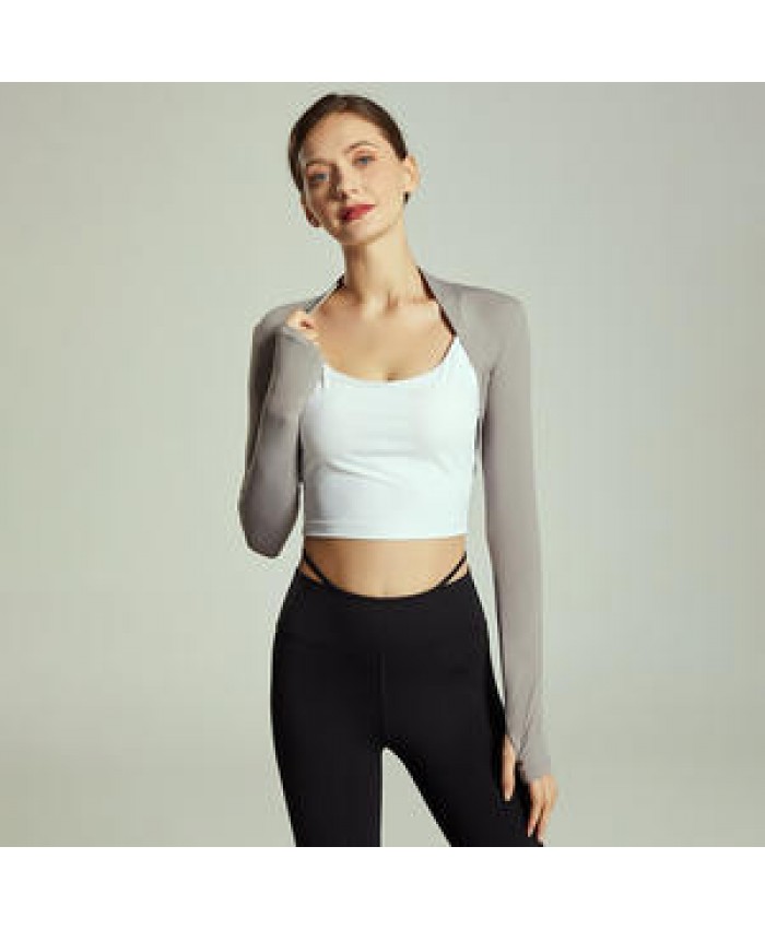 S-XL women Yoga Shirt female Fitness Crop Top Workout outer Gym cover Clothes Sportswear Running T-shirts