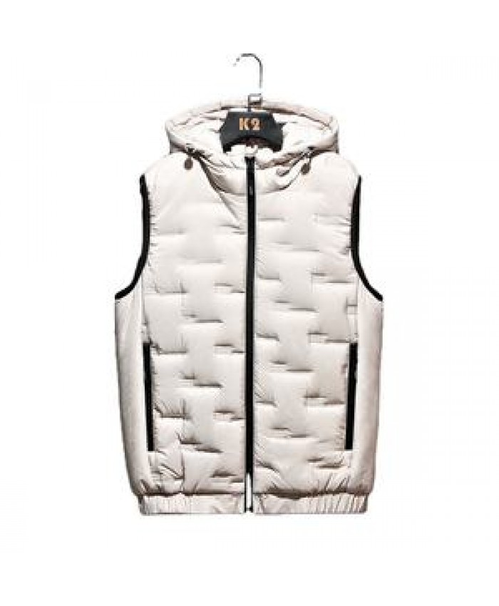 Quality Fashion Winter Wear Down Puffer Hooded Jacket Vest Half Sleeveless Jacket For Men Sleeveless Puffer Jackets
