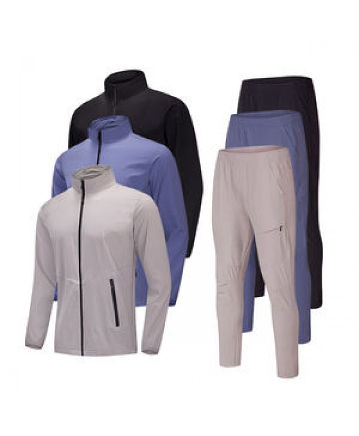 Sweatpants And Jacket Set Men 2 Piece Sport Clothes Gym Suit Custom High Quality Tracksuits For Men With Zipper