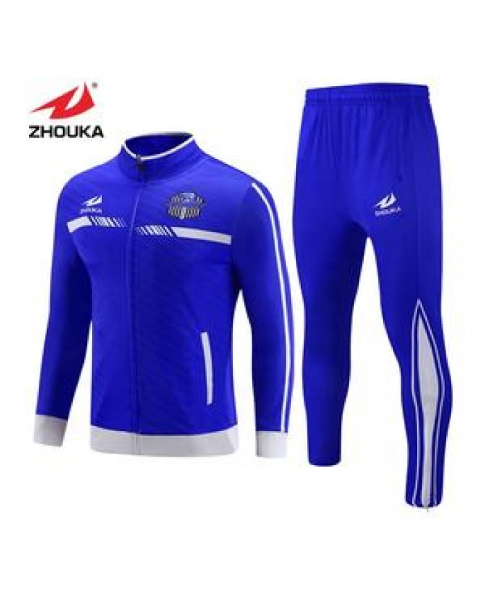 Custom Design High Quality Men Football Jacket and Pants Men Soccer Wear Training jacket Soccer jacket Tracksuit Two Piece Set