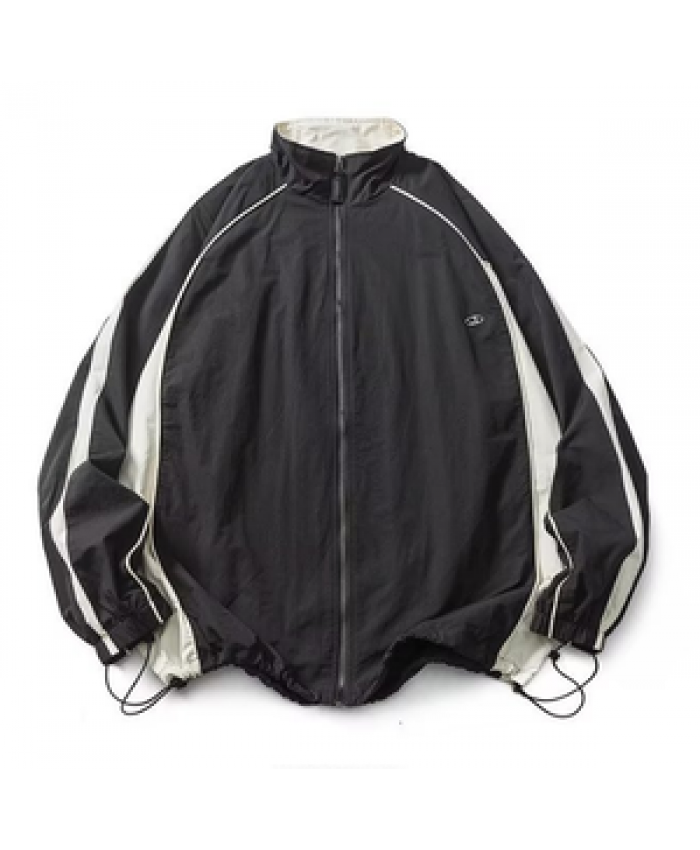 New fashion Workwear style Custom reflective logo blank custom pullover tracksuits men's nylon windbreaker 2 piece set