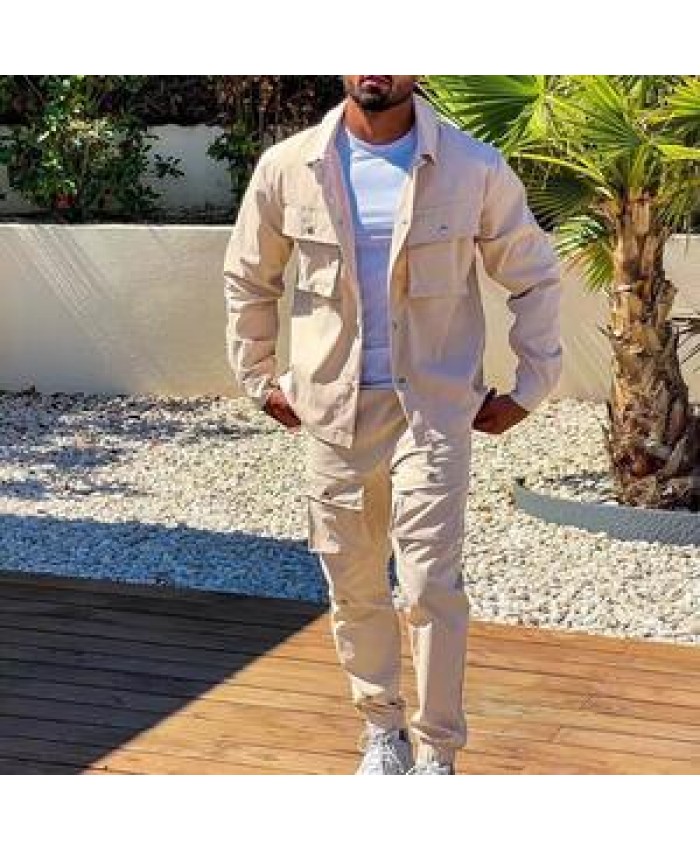 2023 New High quality men's casual tracksuit two piece set men jacket clothes jogging pants set custom logo training suit