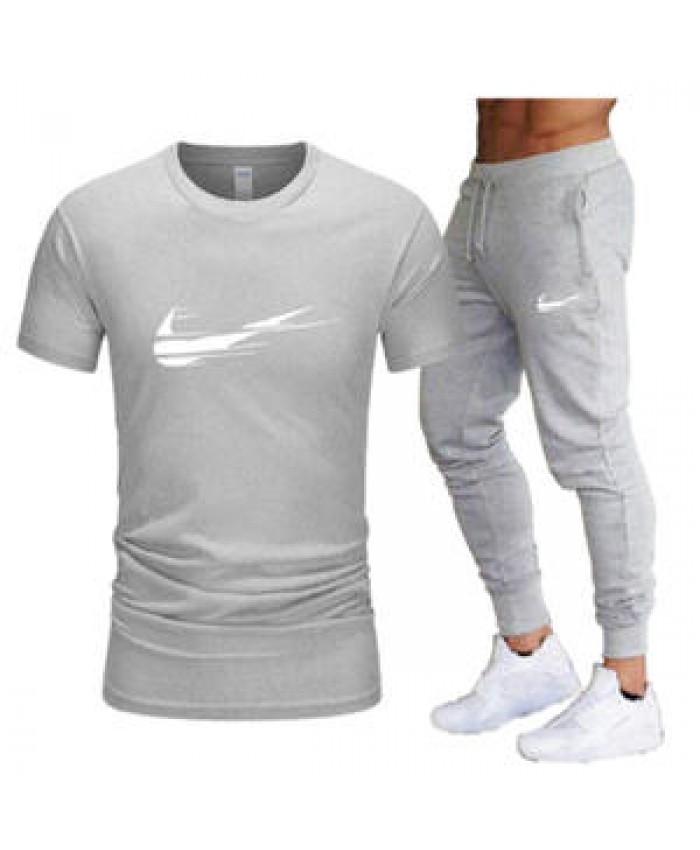 wholesale 2023 New Men's Sets Summer T-shirt Pants Set Casual Men's Clothing Fashion Suit Men's Tracksuits