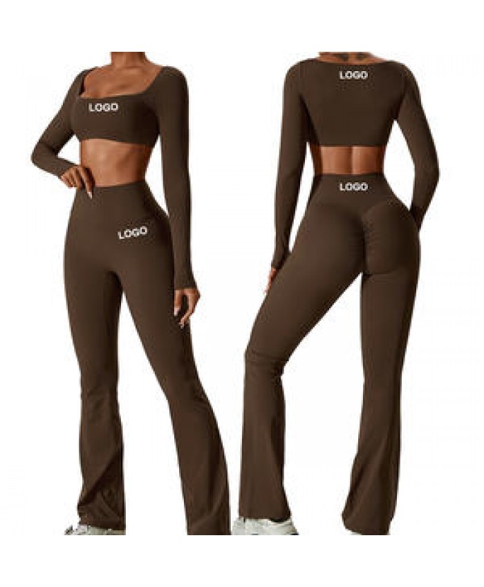 TZ8232 Autumn Shockproof Nude Women Yoga Wear Quick-drying Fitness Clothing Leisure Sports Women's Clothing