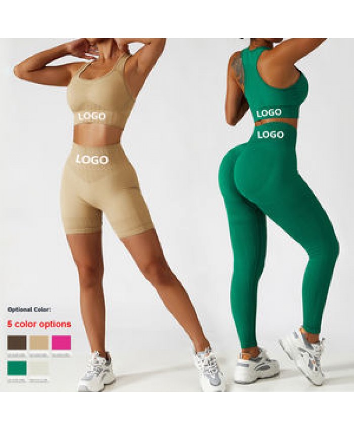 Wholesale High Elastic Seamless Gym Wear Breathable Yoga Set Women Gym Fitness Clothing Activewear