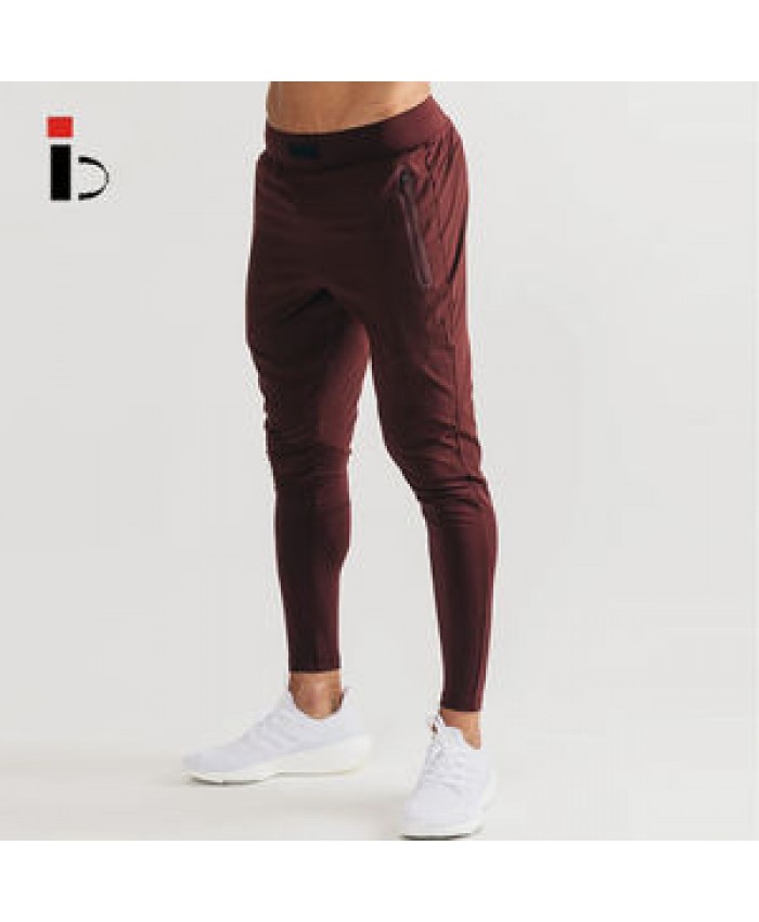 Men Sportswear Fitness clothing Burgundy Athletic High quality Slim Fit Gym Workout Joggers