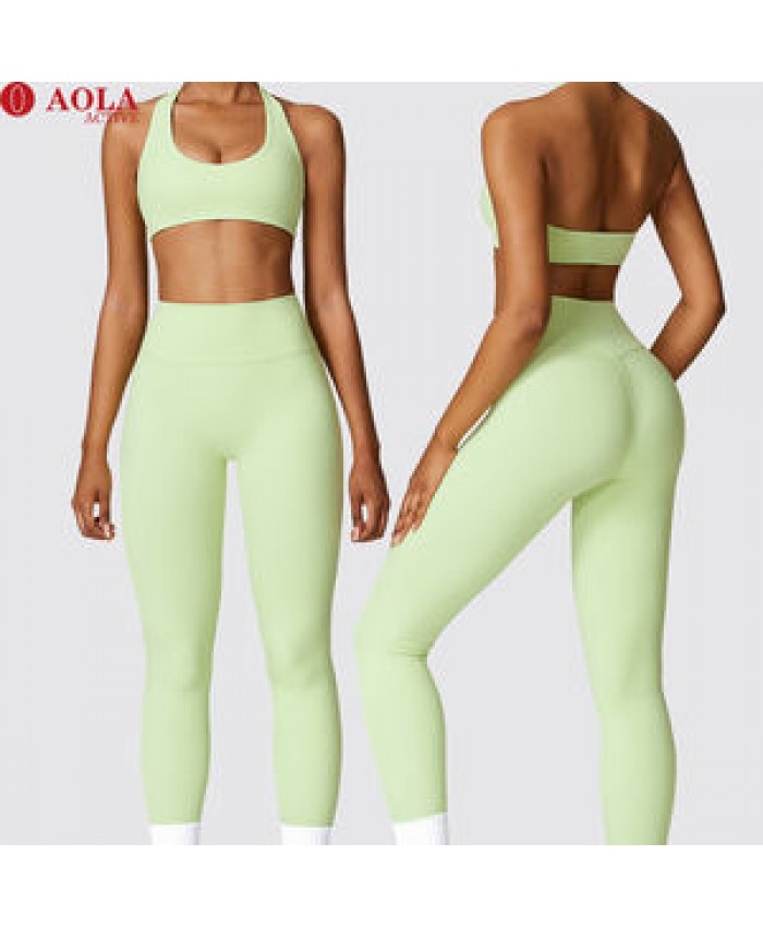 Aola Wholesale Custom Logo Seamless Activewear Yoga Outfits Women Gym Fitness Workout Sets High Quality Fitness Clothing
