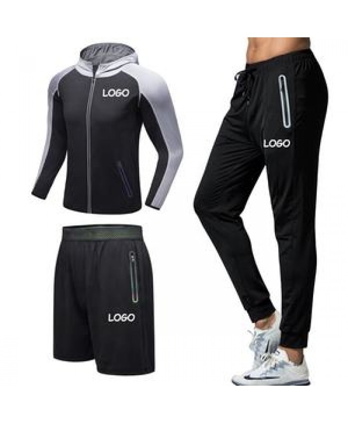 3 Piece Men Sports Wear Fitness Clothes Running Quick Drying Breathable Shorts Fitness Wear Fitness Clothing Men