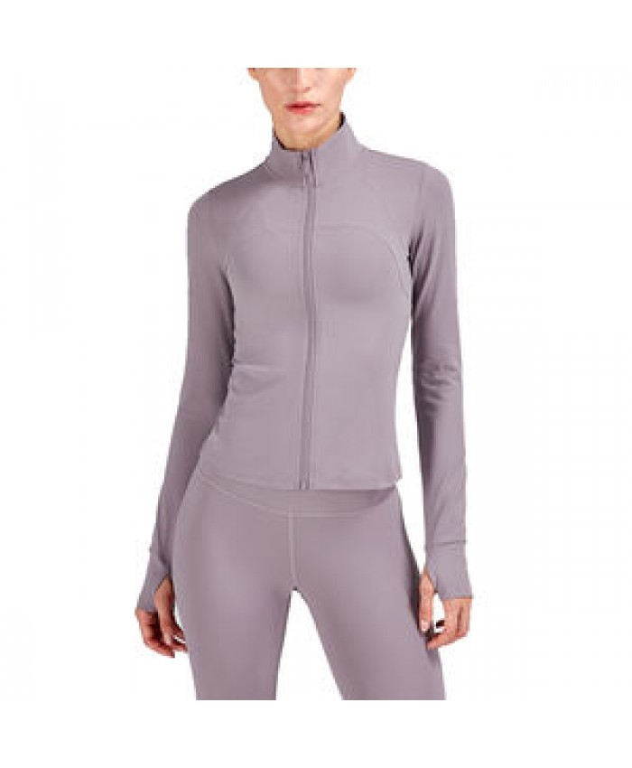 wholesale women fitness clothing long sleeve zipper jacket gym workout sport tops